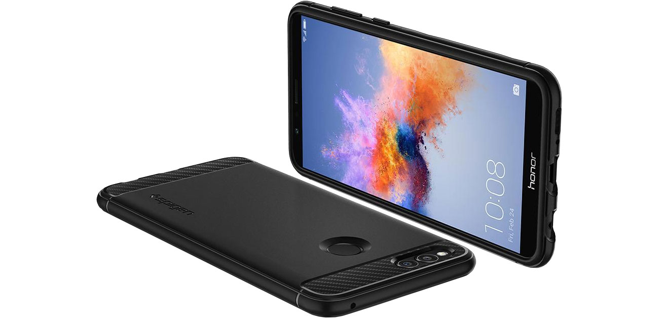 Spigen Rugged Armor do Honor 7X Black Dopasowanie