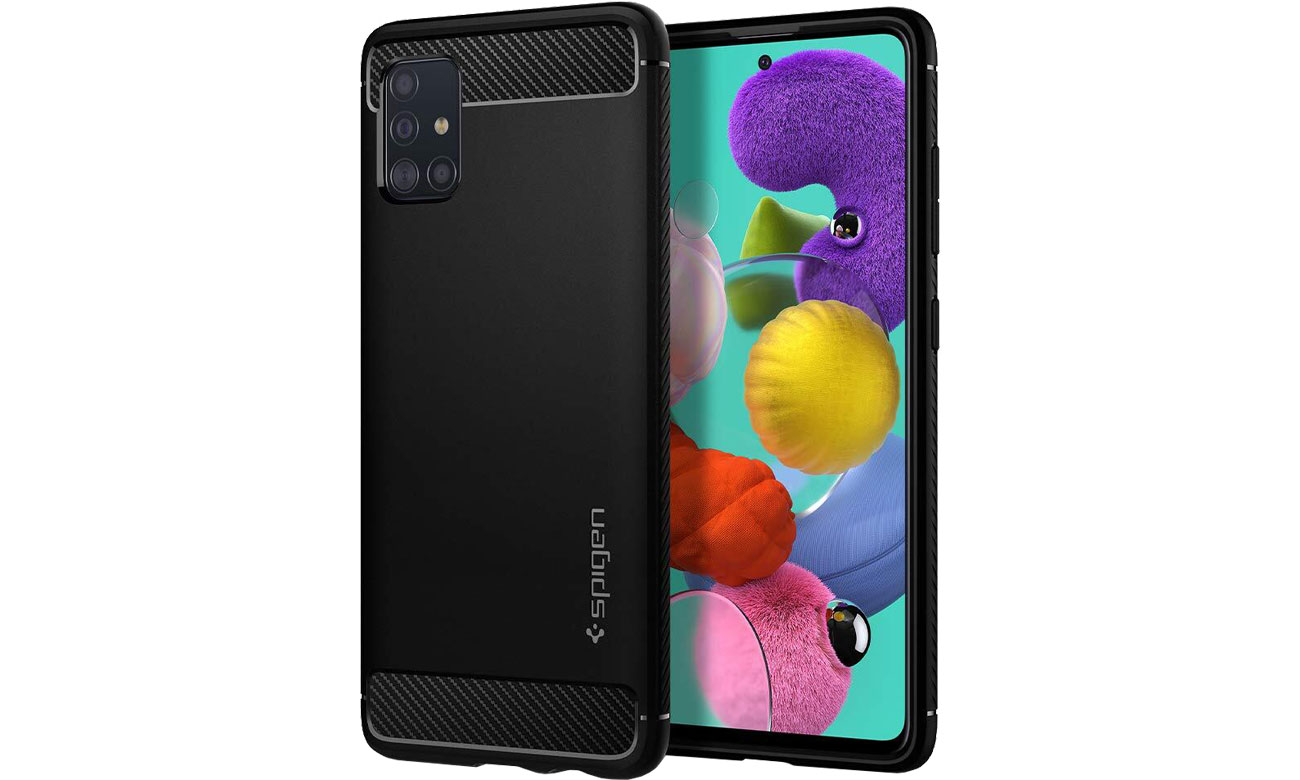 Etui Spigen Rugged Armor do Samsung Galaxy A51 czarny