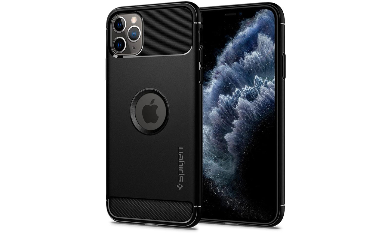 Etui na smartfona Spigen Rugged Armor do iPhone 11 Pro Max Black