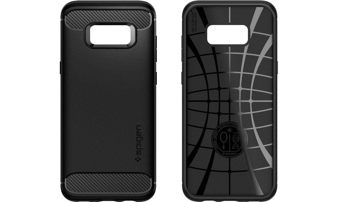 Spigen Rugged Armor Galaxy S8 Black przód i tył