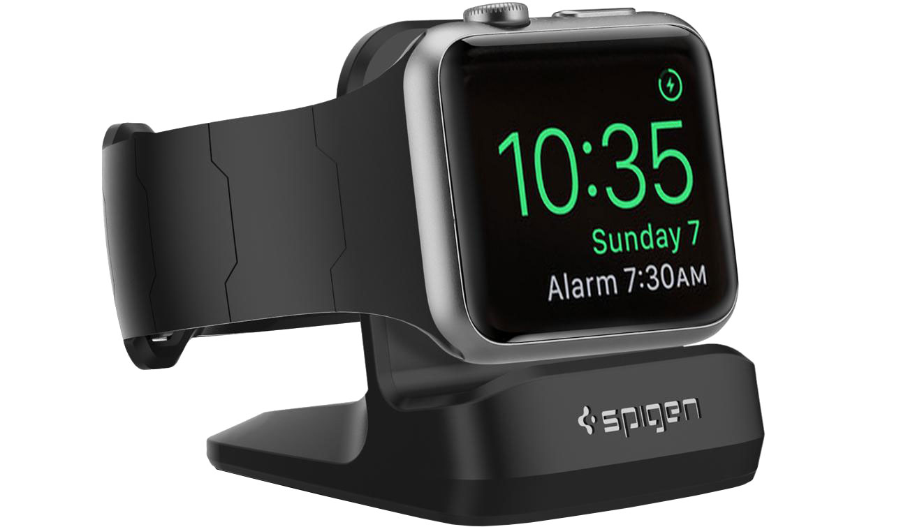 Stojak Spigen Night Stand S350 do Apple Watch 1/2/3 Czarny