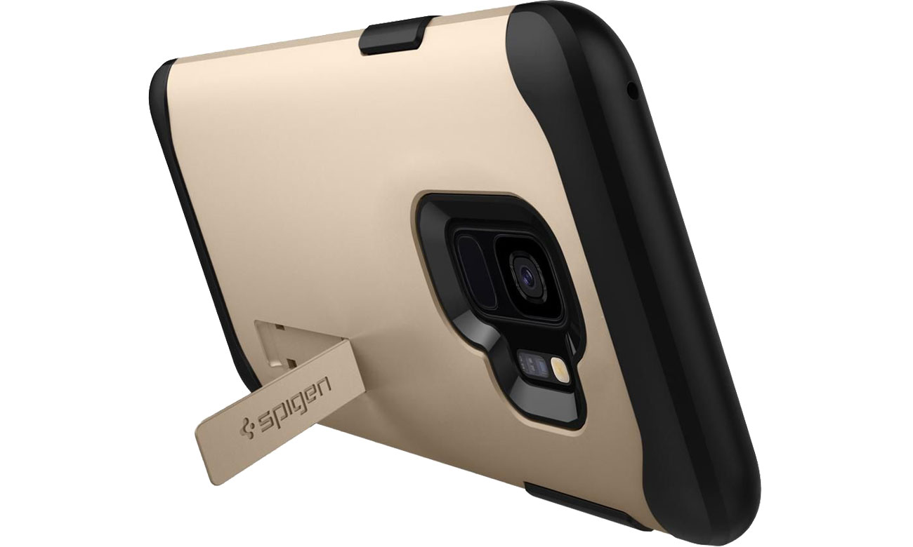 Spigen Slim Armor do Galaxy S9 Maple Gold Podstawka