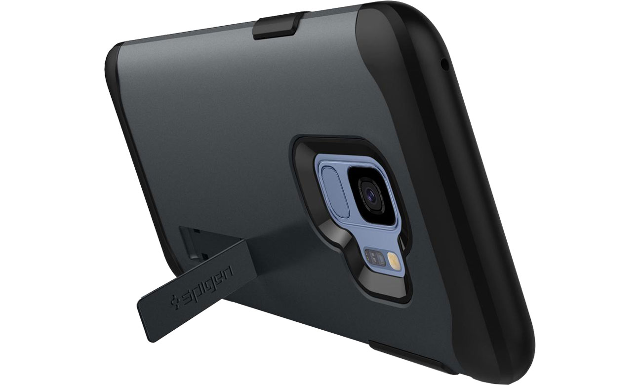 Spigen Slim Armor do Galaxy S9 Metal Slate Podstawka