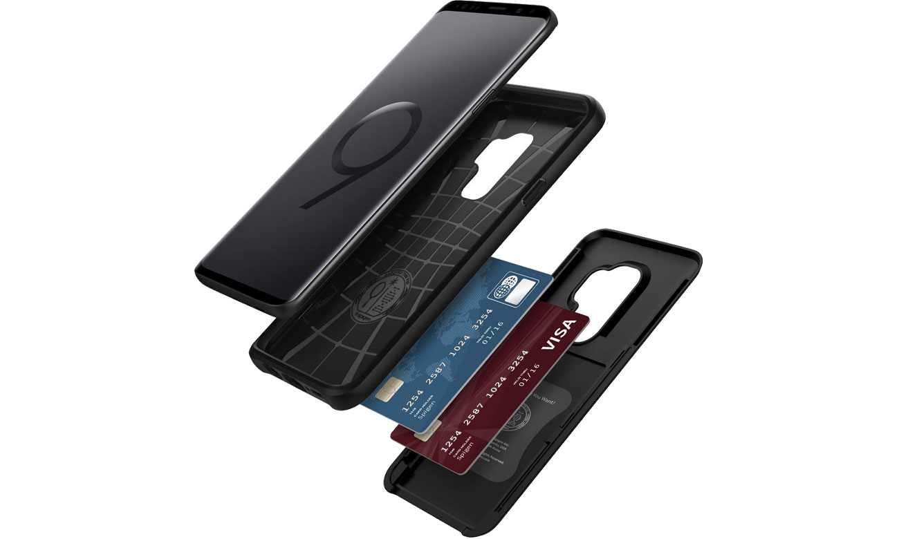 Spigen Slim Armor CS do Galaxy S9+ Black Odporność na upadki