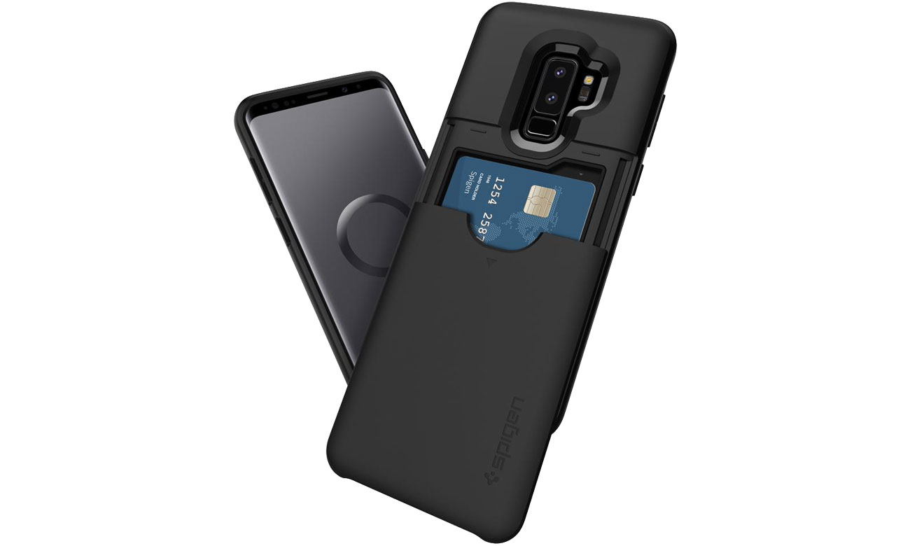 Spigen Slim Armor CS do Galaxy S9+ Black Schowek na karty