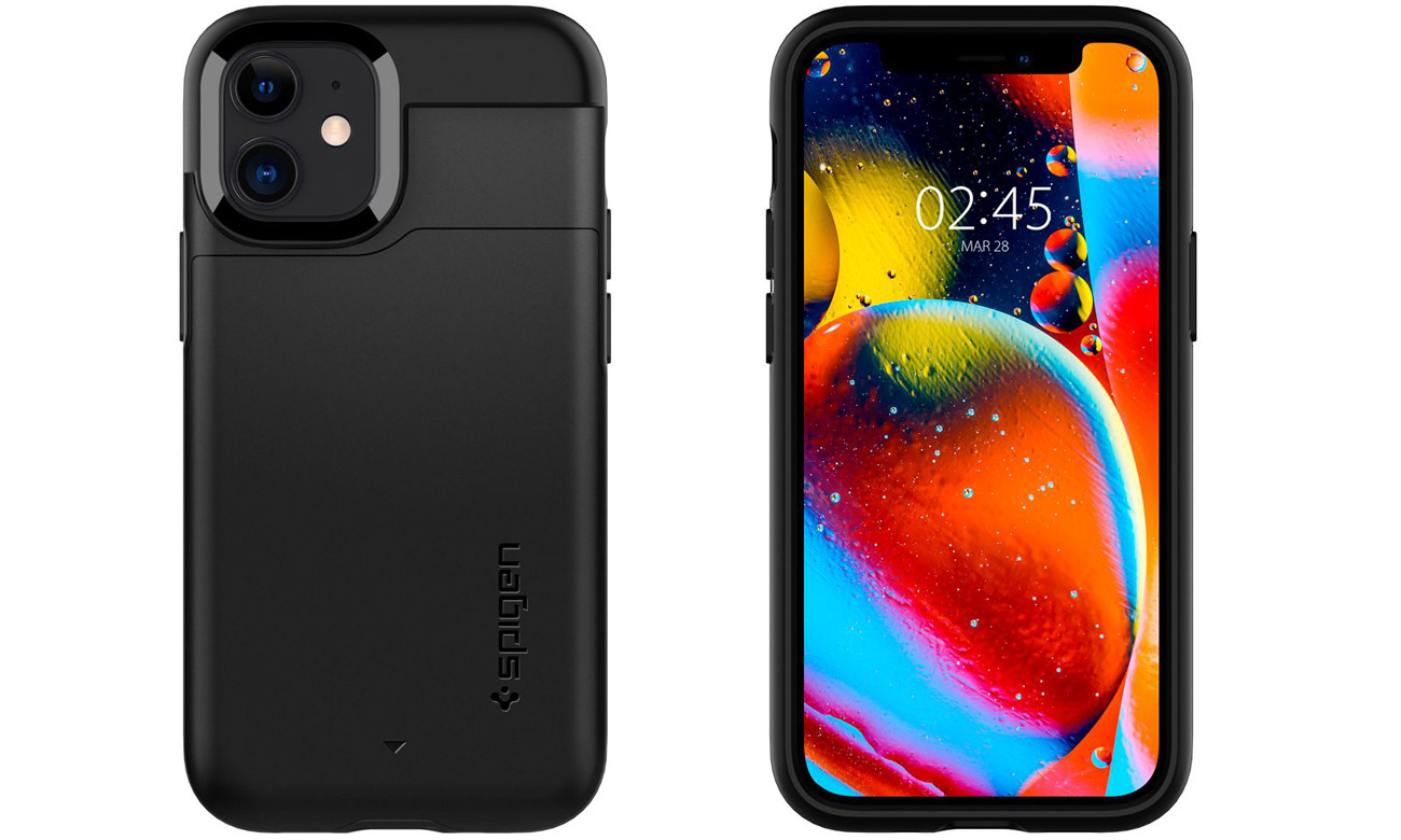 Spigen Slim Armor CS do iPhone 12 Mini Black Etui i obudowy na