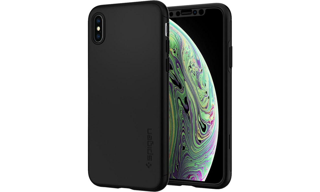 Etui Spigen Thin Fit 360 do iPhone XS Black 8809613764475