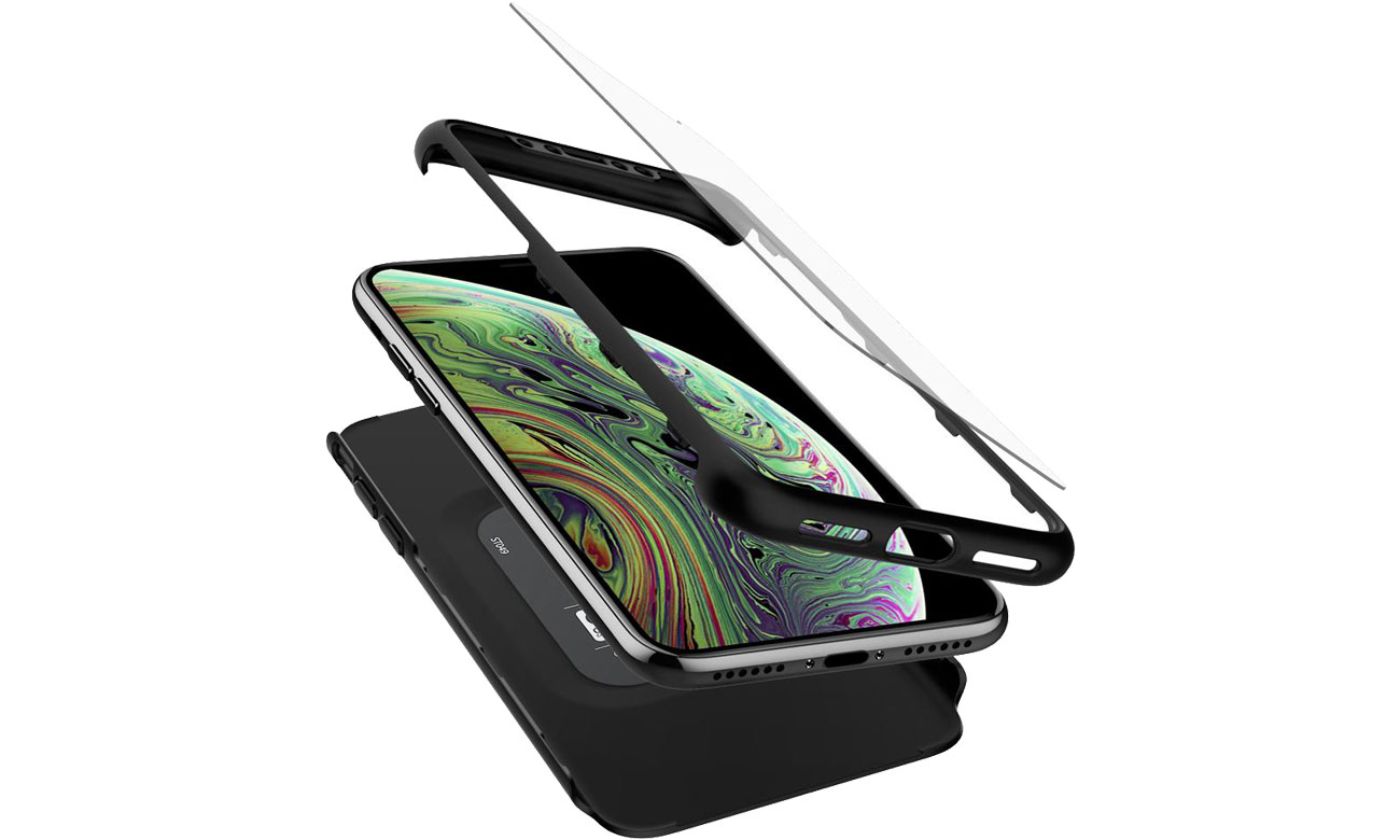 Spigen Thin Fit 360 do iPhone XS Black 063CS24926