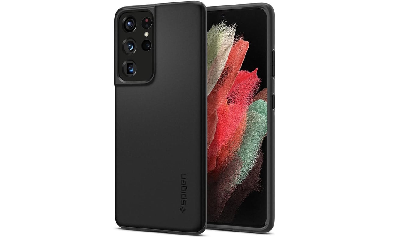 Etui Spigen Thin Fit Black do Samsung Galaxy S21 Ultra