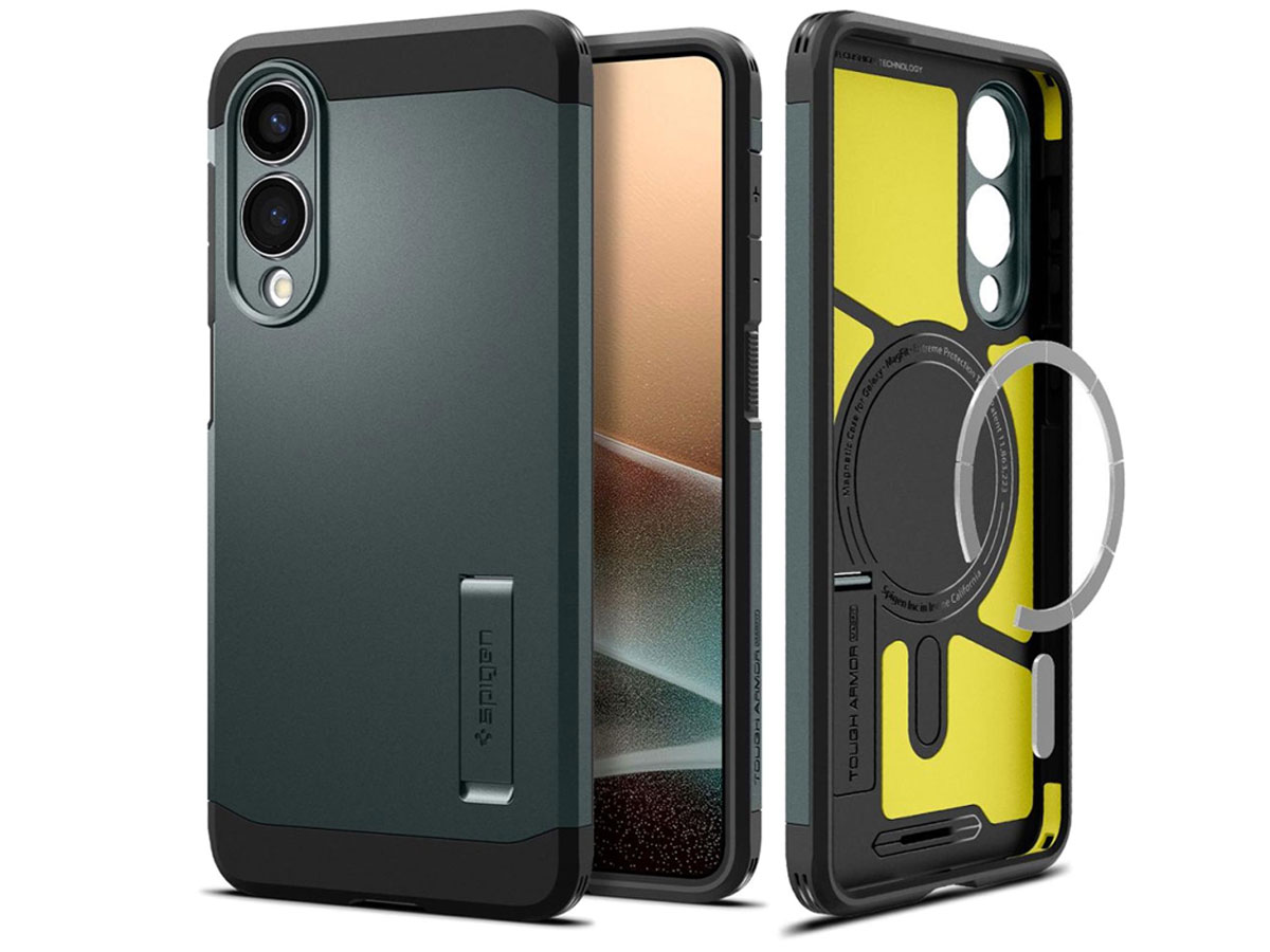 Spigen Tough Armor do Galaxy S25 Edge Abyss Green