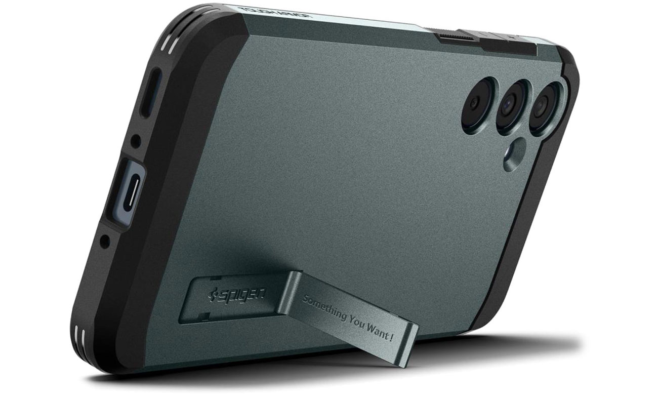 Spigen Tough Armor do Samsung Galaxy A35 5G Abyss Green podstawka