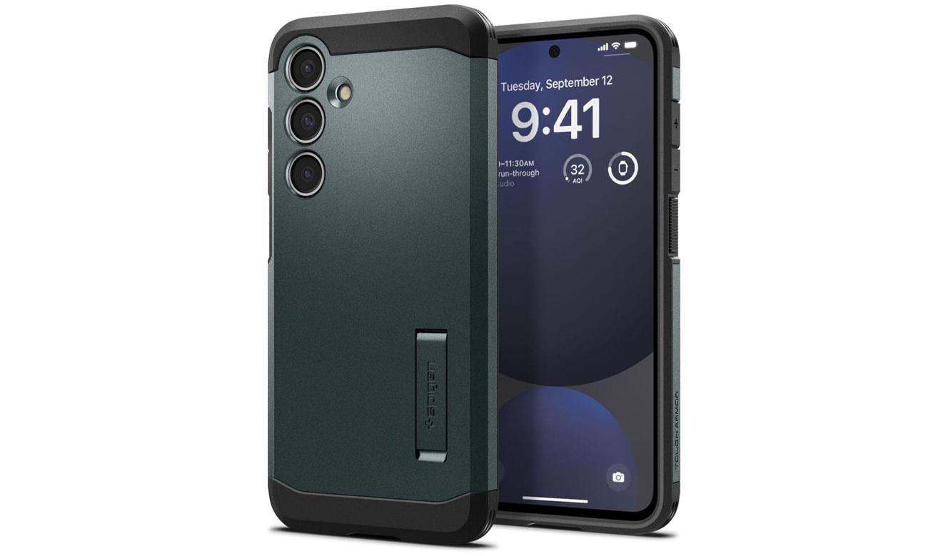 Spigen Tough Armor do Samsung Galaxy S24 FE abyss green