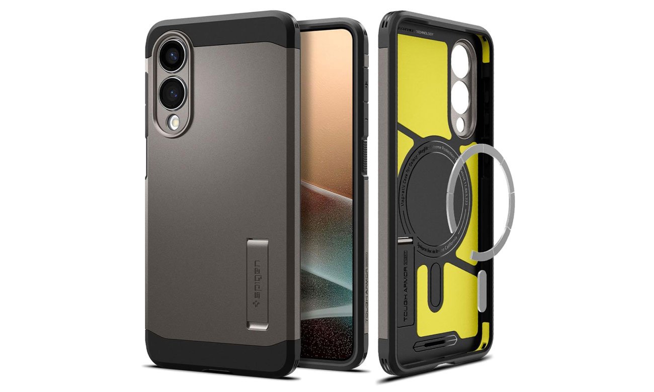 Spigen Tough Armor do Galaxy S25 Edge Gunmetal