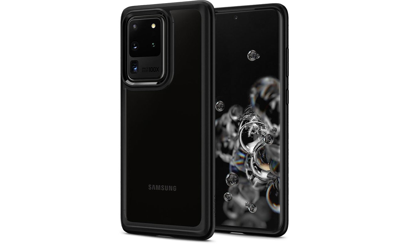 Etui Spigen Ultra Hybrid do Samsung Galaxy S20 Ultra czarny ACS00714