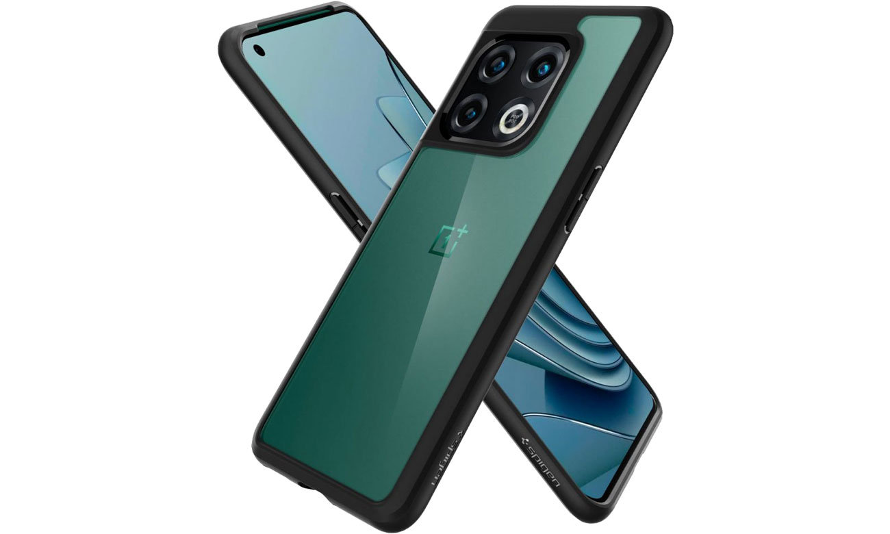 Etui Spigen Ultra Hybrid Clear do OnePlus 10 Pro - Widok z tyłu pod kątem