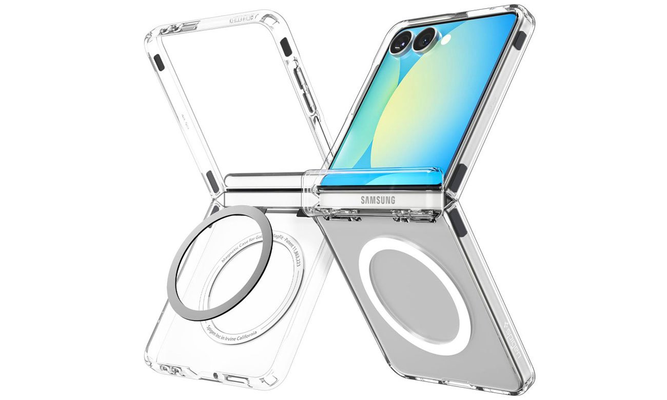 Spigen Ultra Hybrid Pro Mag MagSafe Galaxy Z Flip 7 clear/white