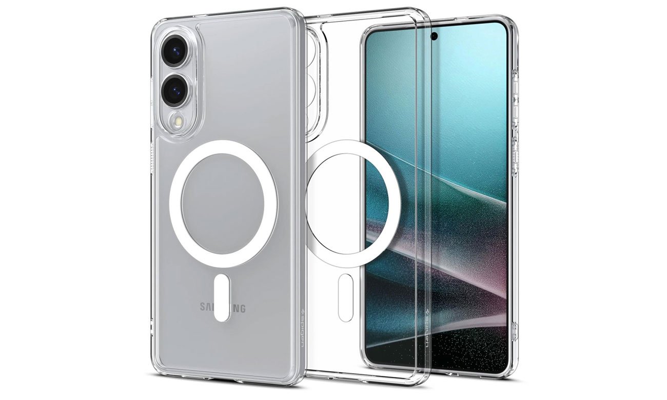 Spigen Ultra Hybrid Mag Magsafe do Samsung Galaxy S25 Edge Clear White