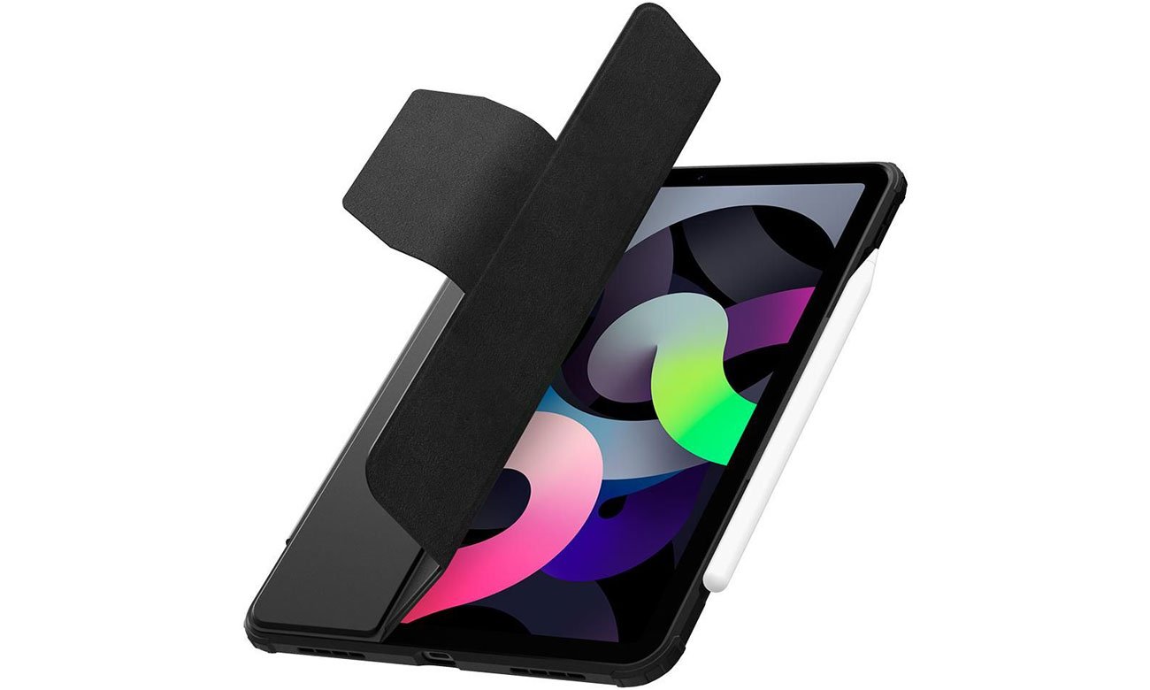 Etui Spigen Ultra Hybrid Pro für iPad Air 4 / Air 5 Schwarz - Geöffnete Klappe