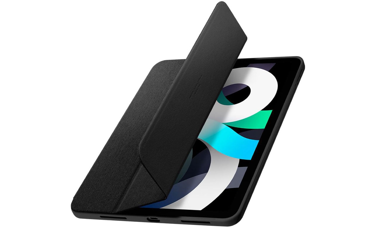 Etui Spigen Urban Fit do iPad Air 4 / Air 5 Czarne - Otwarta klapka
