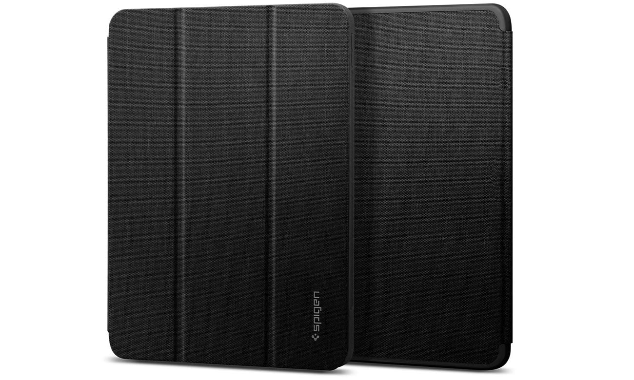 Etui Spigen Urban Fit do iPad Air 4 / Air 5 Czarne - Widok przód i tył