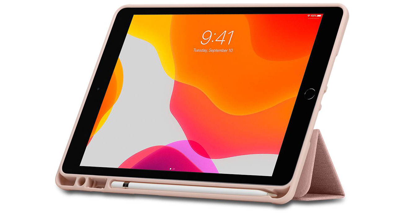 Etui na tablet Spigen Urban Fit do iPad 7 generacji różowo-złoty ACS01061