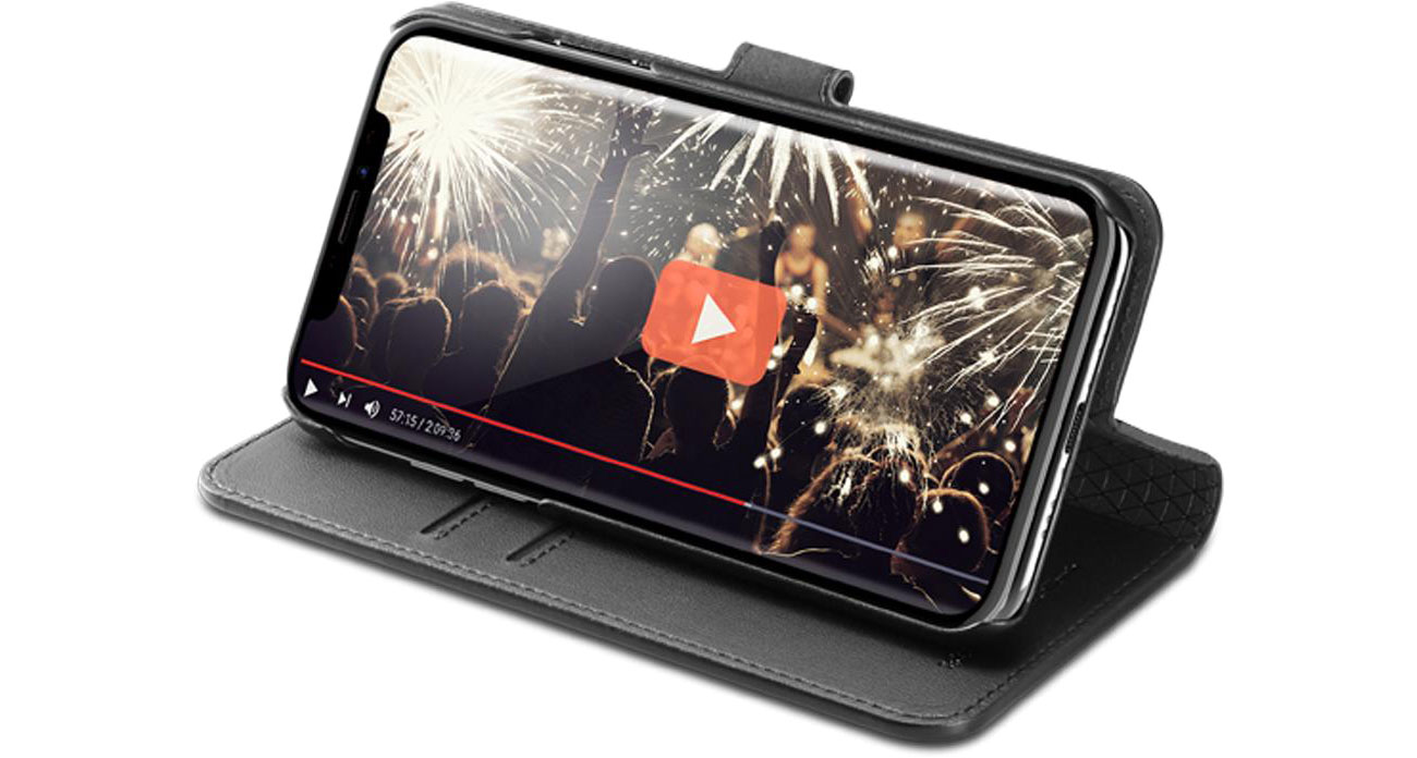 Pokrowiec Wallet S do iPhone XS Black Funkcja podstawki