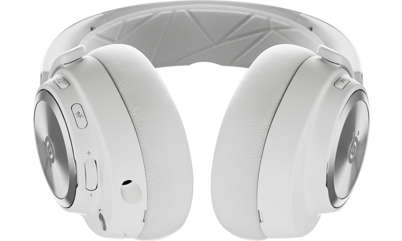 Zestaw słuchawkowy SteelSeries Arctis Nova Pro Wireless Biały - Widok od dołu pod kątem