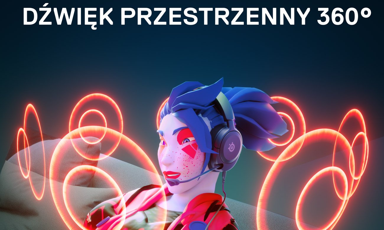 Słuchawki SteelSeries Arctis Nova 1X dźwięk przestrzenny 360°