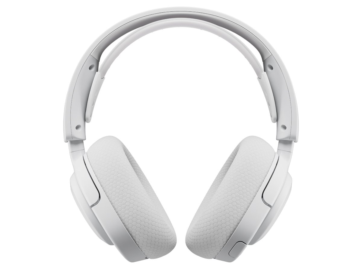 Słuchawki bezprzewodowe SteelSeries Arctis Nova 5P Wireless Białe - Widok od przodu
