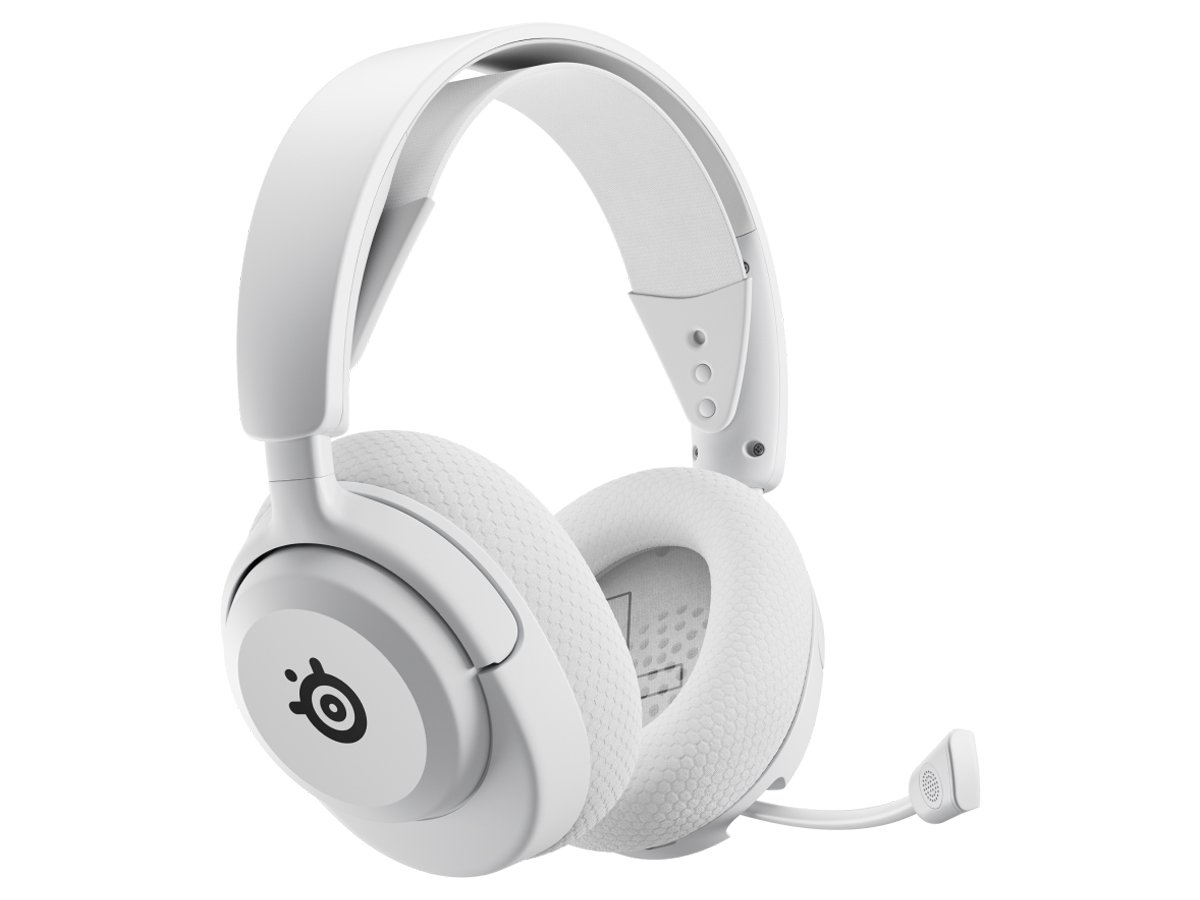 Słuchawki bezprzewodowe SteelSeries Arctis Nova 5P Wireless Białe - Widok od przodu pod kątem