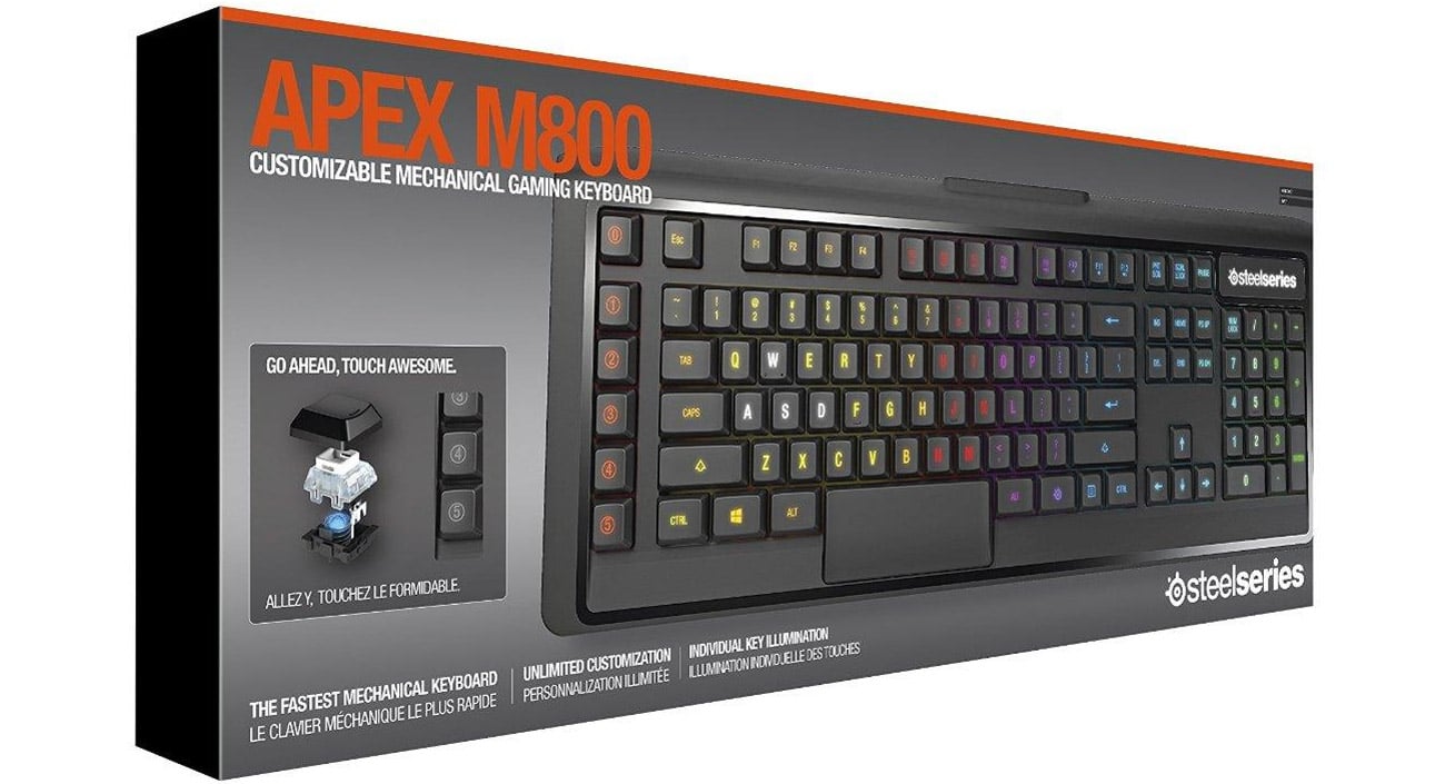 Klawiatura przewodowa SteelSeries Apex M800 mechaniczna - dwa procesory