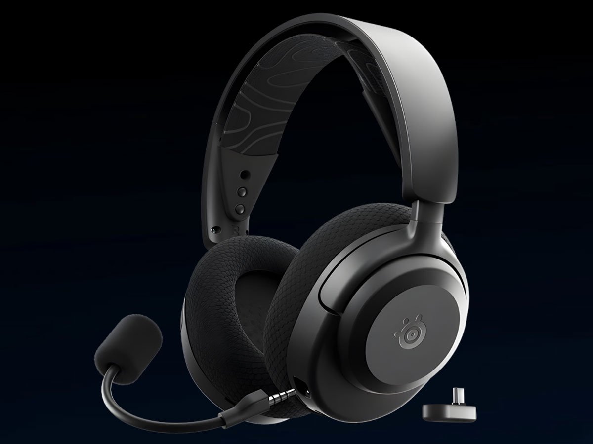 Słuchawki bezprzewodowe SteelSeries Arctis Nova 3P Wireless Czarne - Widok ogólny, grafika z tłem