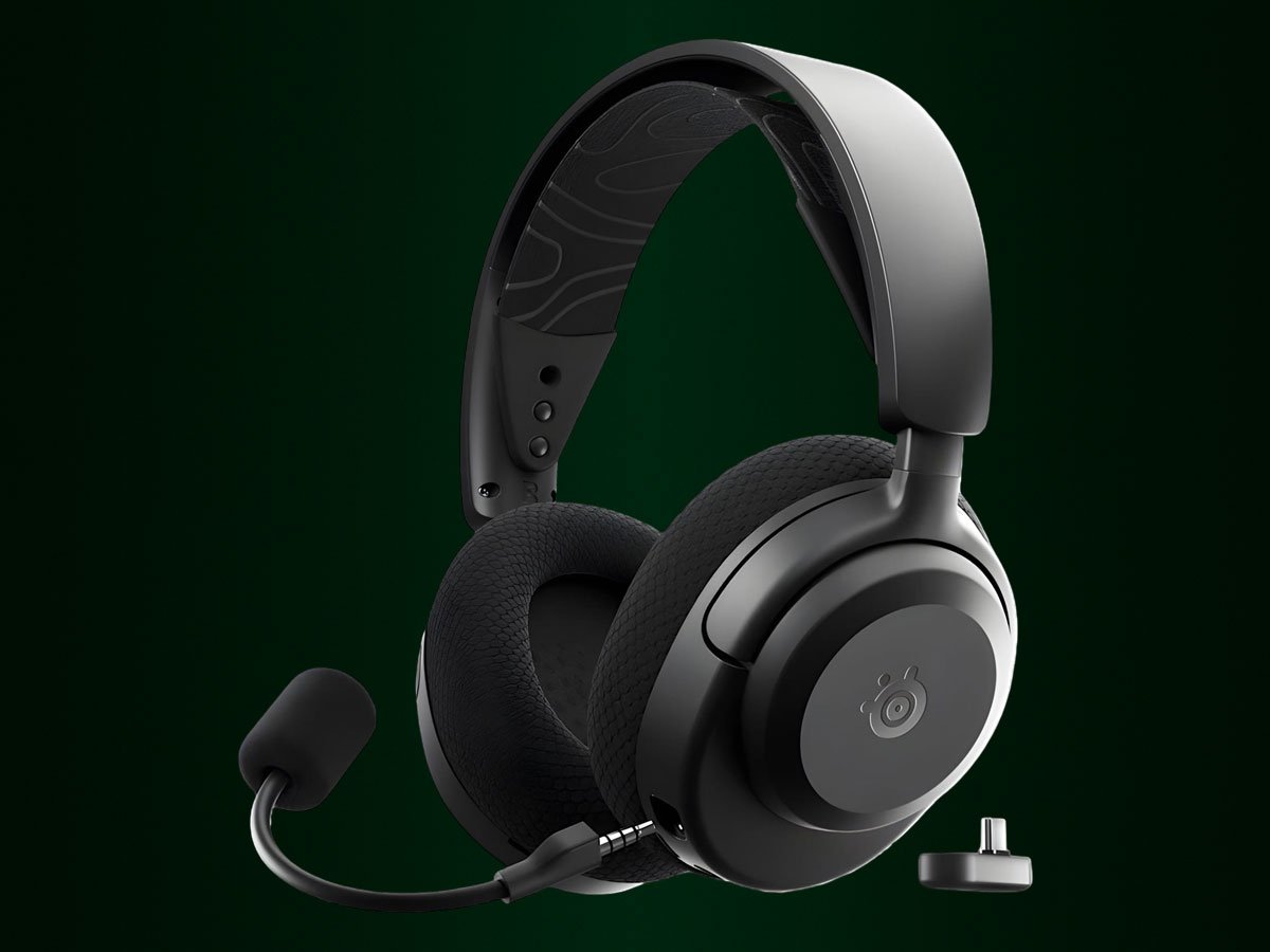 Słuchawki bezprzewodowe SteelSeries Arctis Nova 3X Wireless Czarne - Widok ogólny, grafika z tłem