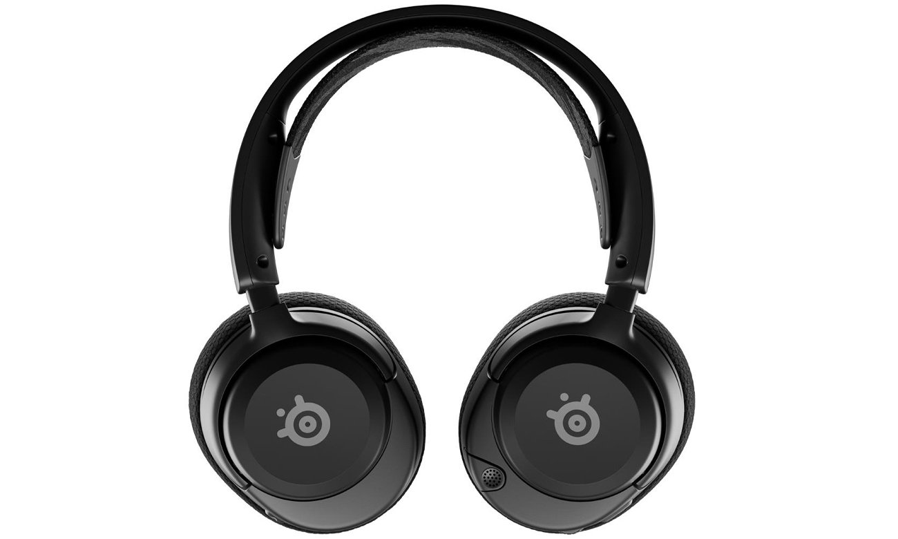 Słuchawki bezprzewodowe SteelSeries Arctis Nova 4 - Widok od przodu z nausznikami rozłożonymi na płasko