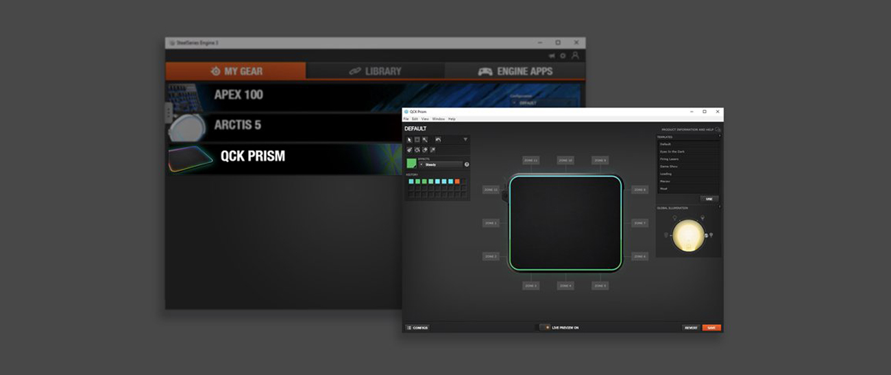 SteelSeries Qck Prism Aplikacja