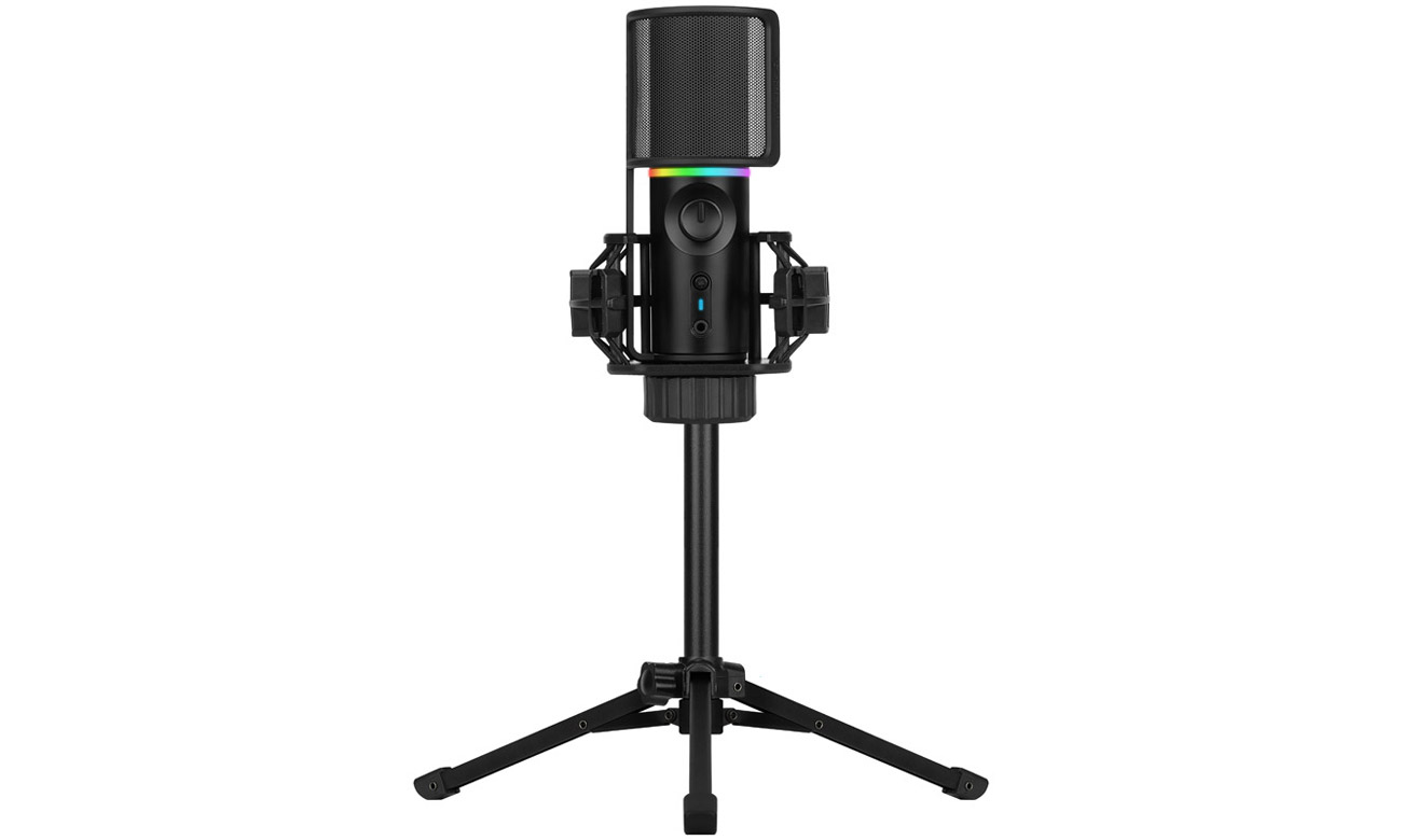 Mikrofon Streamplify MIC Tripod RGB - Widok z przodu