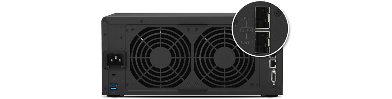 Synology DS2015xs porty LAN SFP+