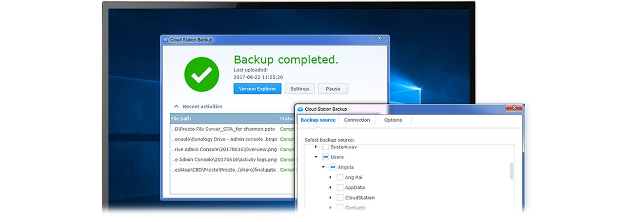 Synology DS218 Kopie zapasowe