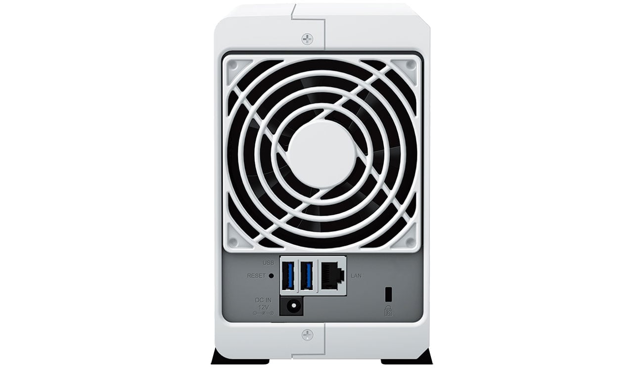 Synology DS223j widok z tyłu