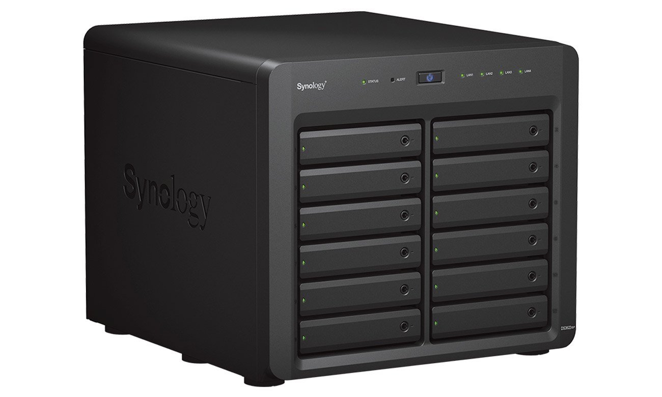 Synology DS3622xs+ widok z przodu pod kątem