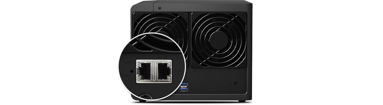 Synology DS416 Dwa złącza LAN