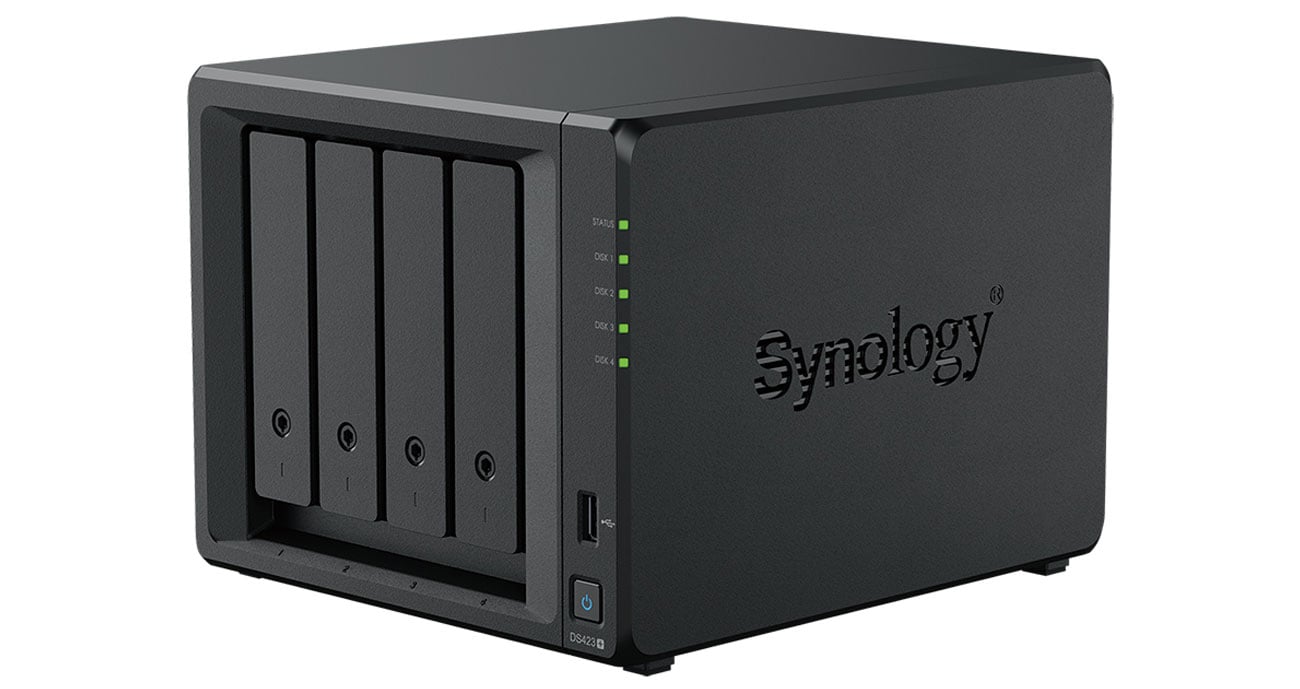 Synology DS423+ widok z boku pod kątem