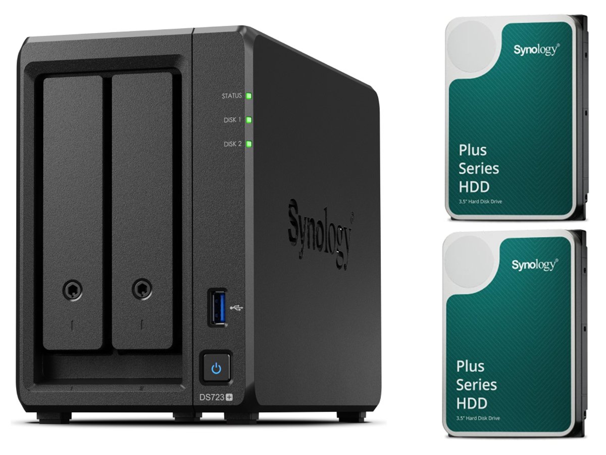 Dysk sieciowy NAS Synology DS723+ (2x 12TB HDD HAT3310 Plus)