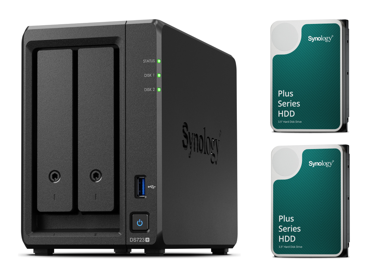 Dysk sieciowy NAS Synology DS723+ (2x 12TB HDD HAT3310 Plus)