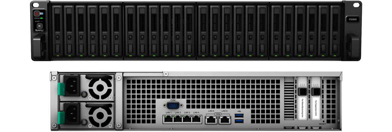 Synology FS3600 - Przód tył