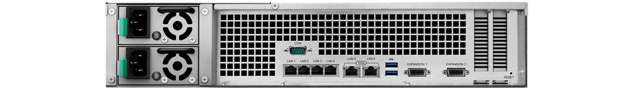 Synology RS3617xs+ - Widok z tyłu