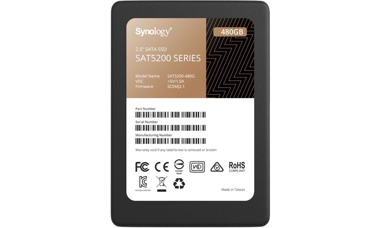 Dysk SSD Synology 480GB 2,5'' SATA SAT5200