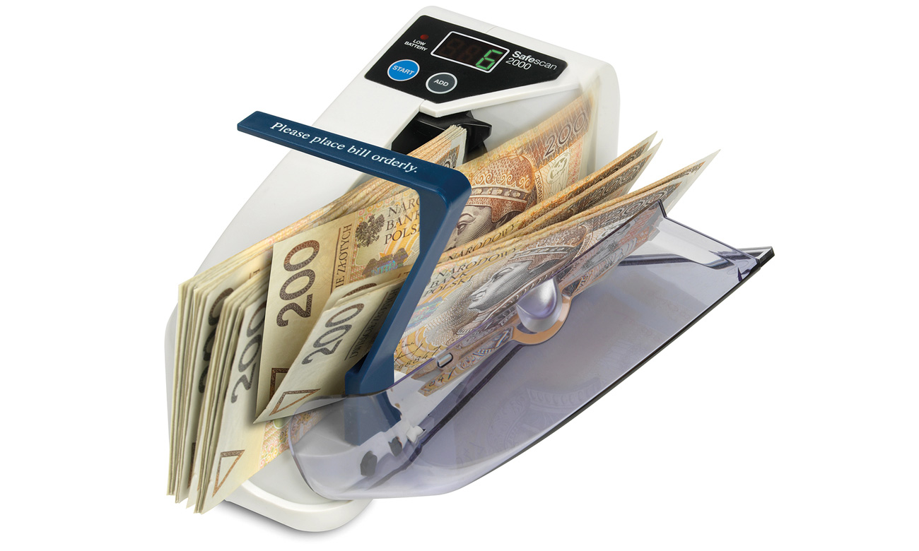 Przenośna liczarka do banknotów Safescan 2000