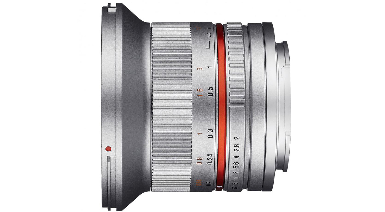 Samyang 12mm F2.0 NCS CS mikro 4/3 srebrny Konstrukcja