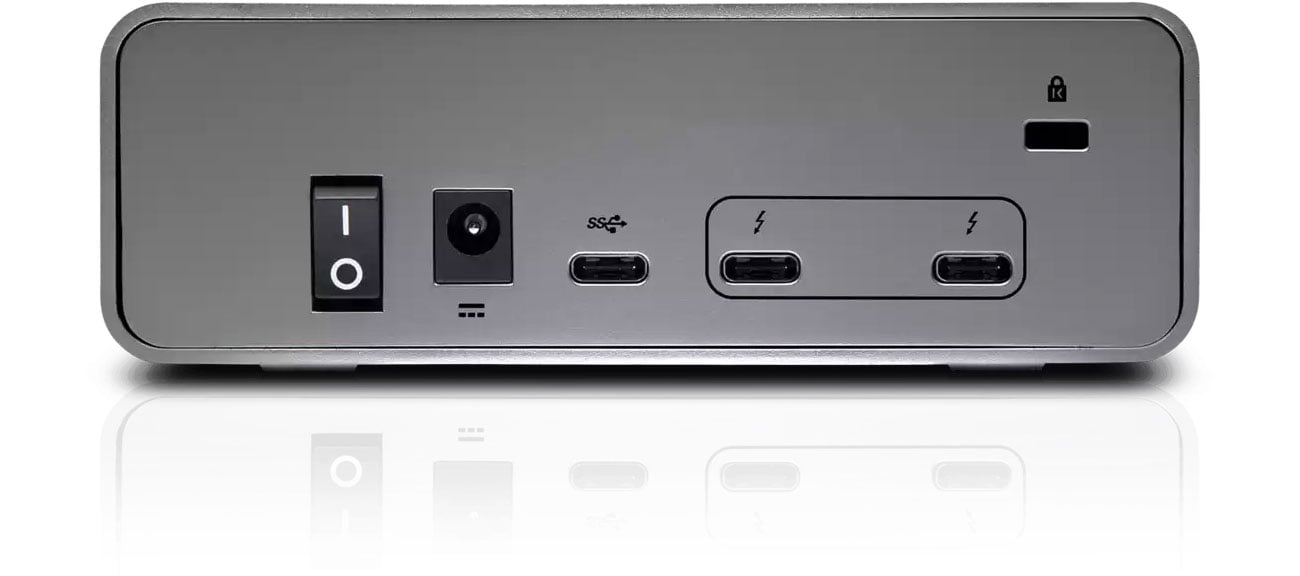 SanDisk Professional G-DRIVE PRO Widok z tyłu, złącza